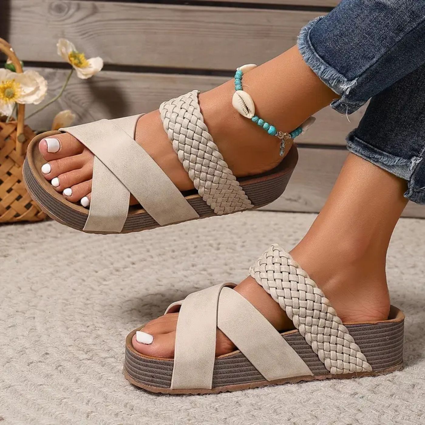 Hanna-Li™ | Sandaler för Okomplicerad Komfort och Stil