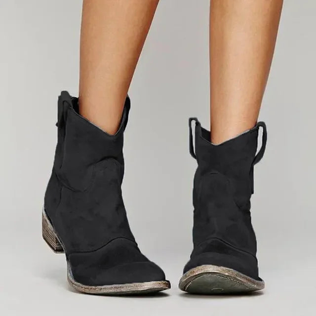 Helga™ | Vintage Western Ankelboots med Modern Touch