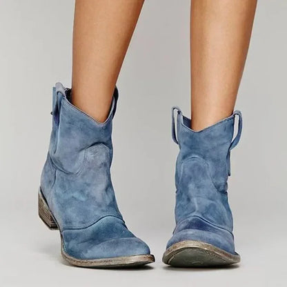 Helga™ | Vintage Western Ankelboots med Modern Touch